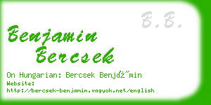 benjamin bercsek business card